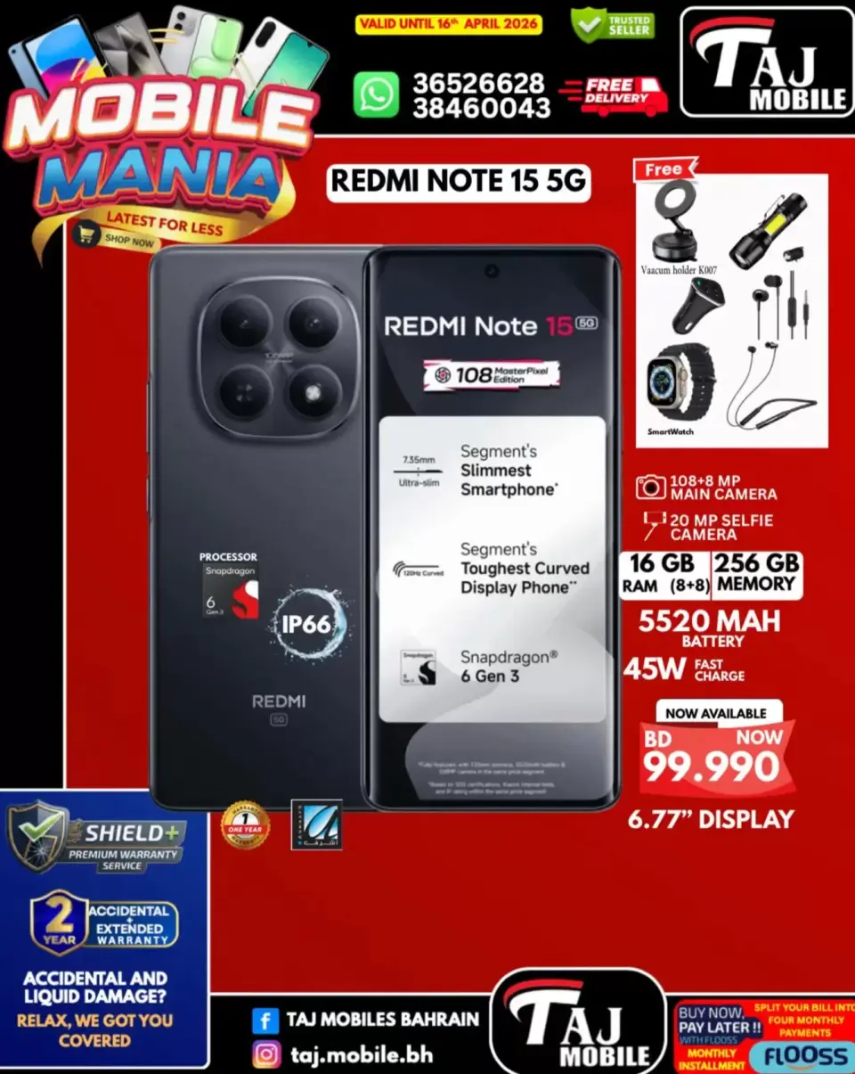 Taj Mobiles Bahrain offers from 10 to 16 April 2026 Mobile Festival Offers - Page 8