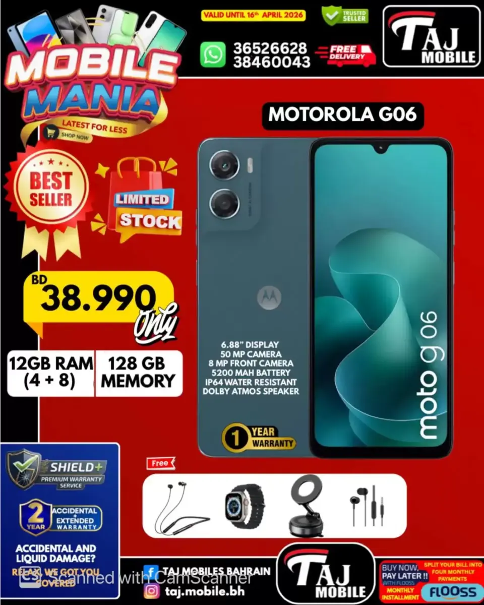 Taj Mobiles Bahrain offers from 10 to 16 April 2026 Mobile Festival Offers - Page 25