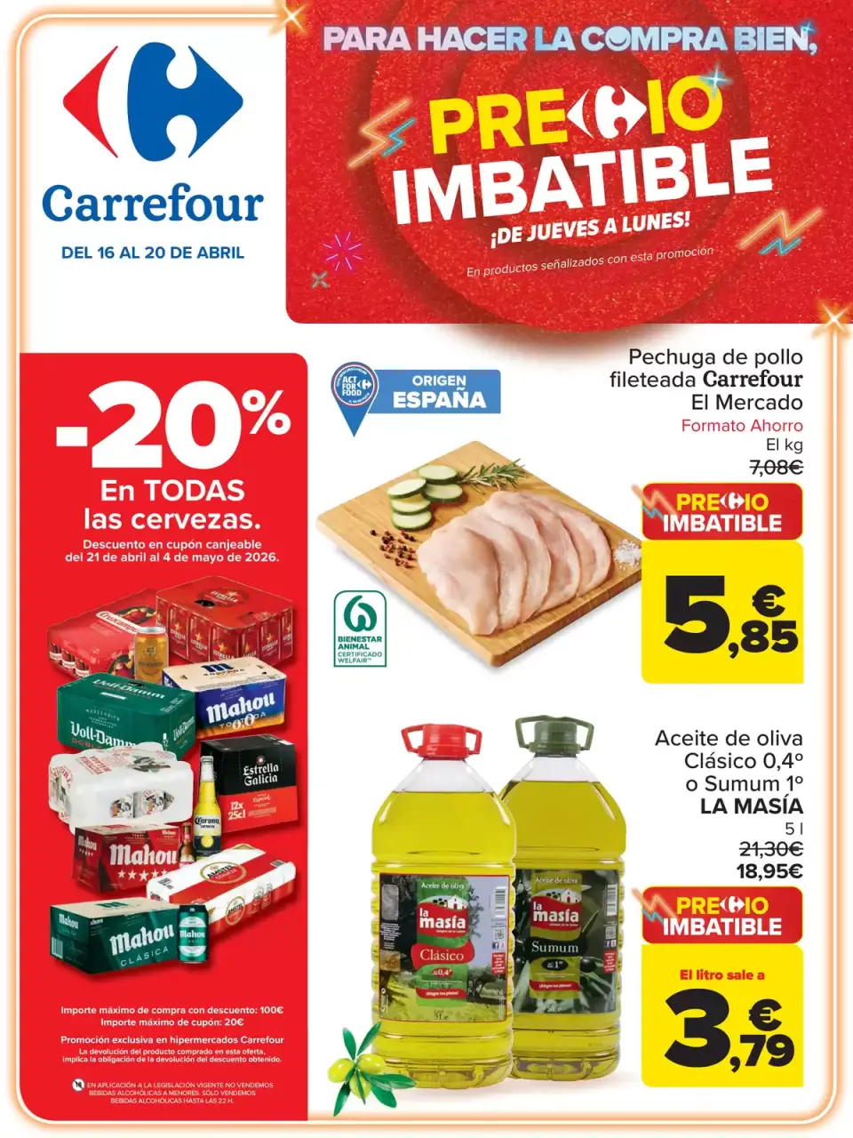 Offres Carrefour Espagne de 16 à 20 avril 2026 Prix imbattable - Carrefour - Espagne - 16 avril 2026 – 20 avril 2026 - Page 1