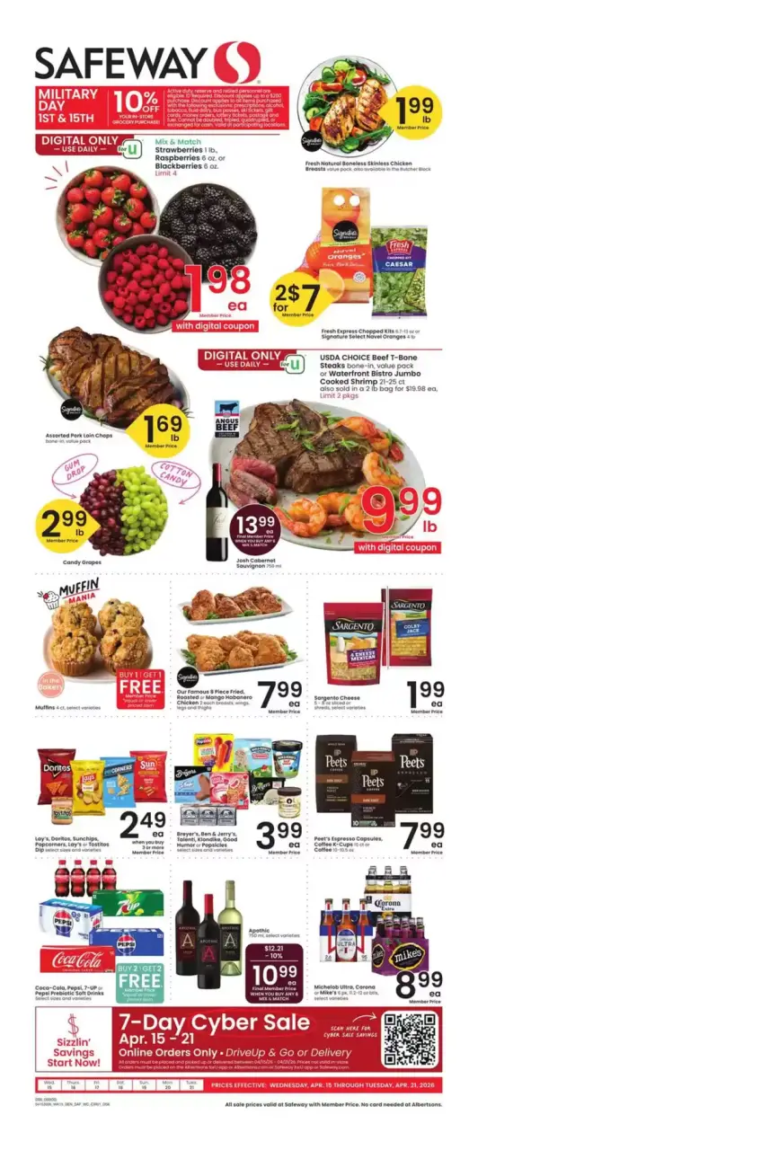 Offres Supermarché Safeway États-Unis de 15 à 21 avril 2026 Nouvelles offres à découvrir - Supermarché Safeway - États-Unis - 15 avril 2026 – 21 avril 2026 - Page 1