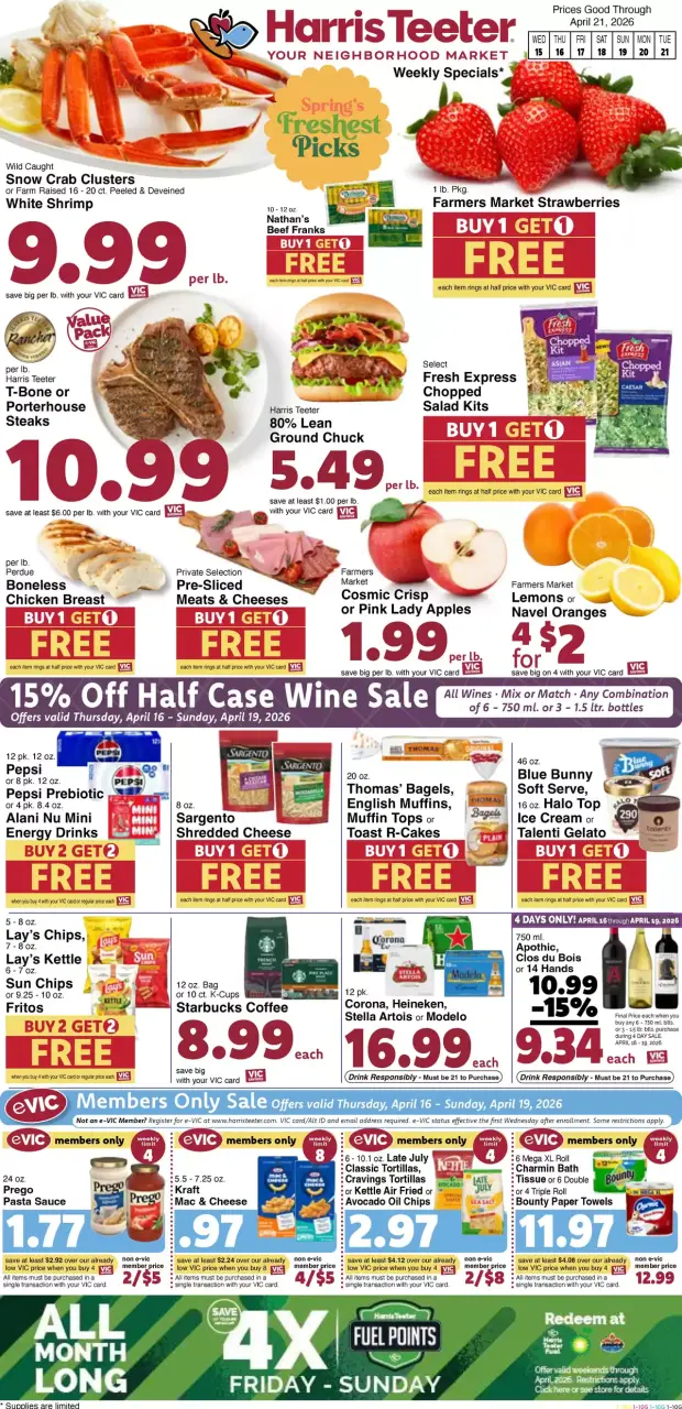 Offres Harris Teeter États-Unis de 15 à 21 avril 2026 Offres hebdomadaires - Harris Teeter - États-Unis - 15 avril 2026 – 21 avril 2026 - Page 1