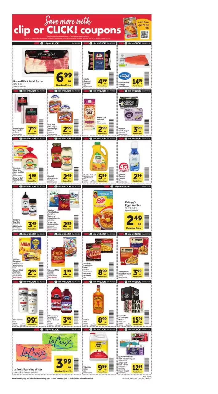 Offres Supermarché Vons Californie du Nord de 15 à 21 avril 2026 Offres hebdomadaires - Supermarché Vons - États-Unis - 15 avril 2026 – 21 avril 2026 - Page 3