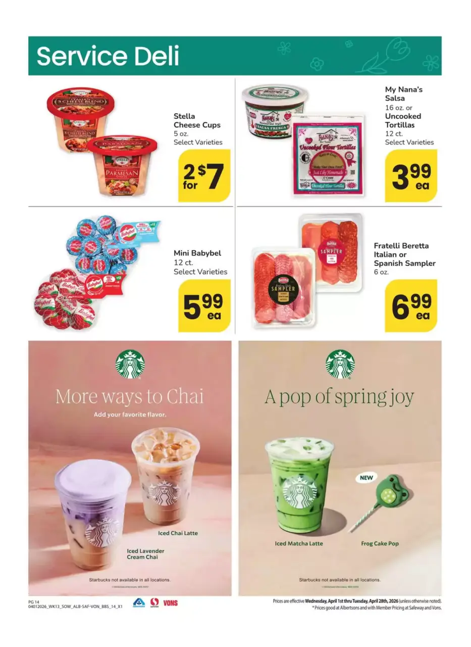 Offres Supermarché Vons Sud-ouest de 1 à 28 avril 2026 LE GRAND LIVRE DE L'EPARGNE - Supermarché Vons - États-Unis - 1 avril 2026 – 28 avril 2026 - Page 14