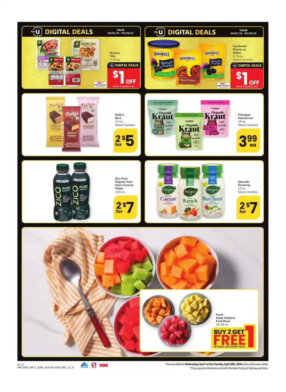 Offres Supermarché Vons Sud-ouest de 1 à 28 avril 2026 LE GRAND LIVRE DE L'EPARGNE - Supermarché Vons - États-Unis - 1 avril 2026 – 28 avril 2026 - Page 15