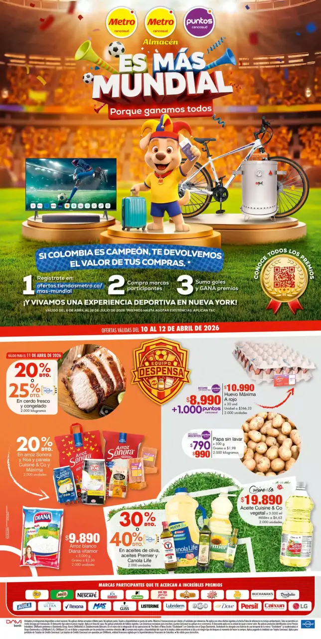 Offres Magasins Métro Colombie de 6 avril à 19 juillet 2026 Offres spéciales - Magasins Métro - Colombie - 6 avril 2026 – 19 juillet 2026 - Page 1