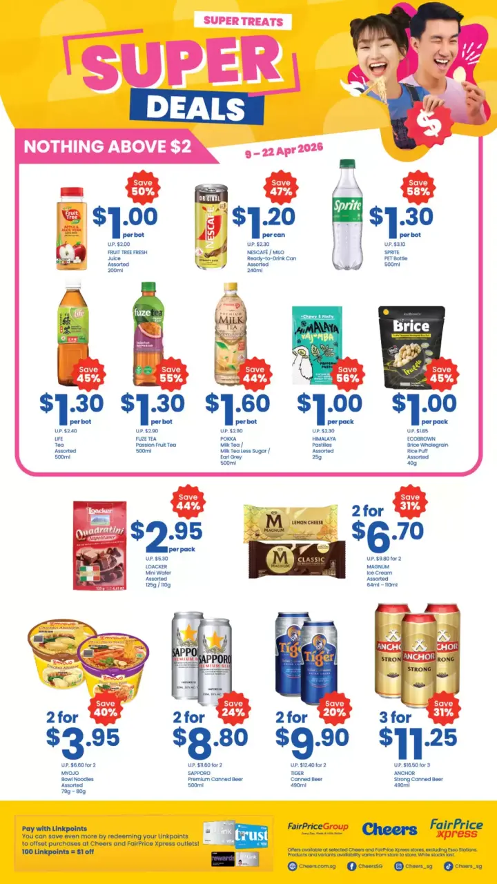 Offres Cheers Singapour de 9 à 22 avril 2026 Super deals - Cheers - Singapour - 9 avril 2026 – 22 avril 2026 - Page 1
