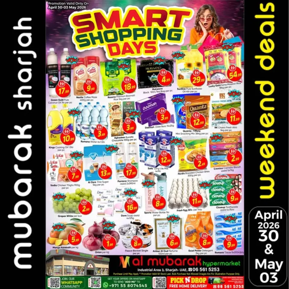 Offres Al Mubarak Émirats arabes unis de 30 avril à 3 mai 2026 Achats intelligents - Al Mubarak - Émirats arabes unis - 30 avril 2026 – 3 mai 2026 - Page 1