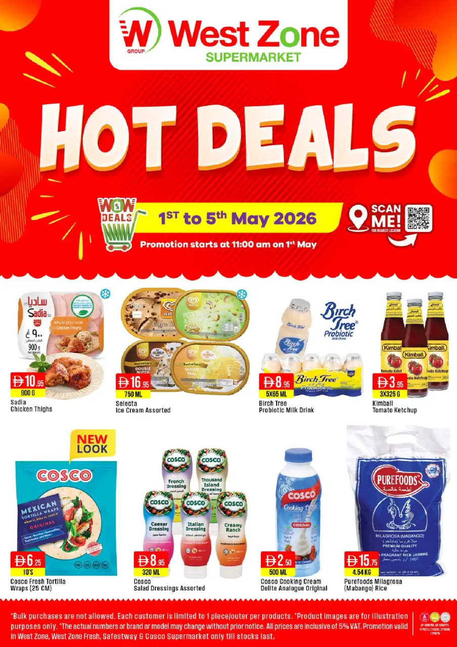 West Zone supermarket UAE offers from 1 to 5 May 2026 Hot Deals - West Zone supermarket - UAE - 1 May 2026 – 5 May 2026 - Page 1