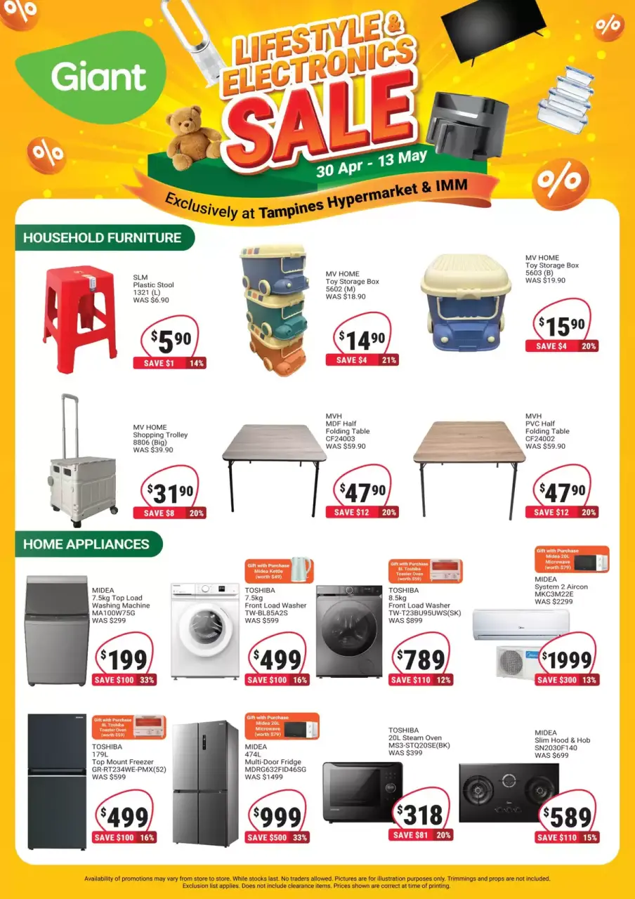Offres Giant Singapour de 30 avril à 13 mai 2026 Vente de produits électroniques et de style de vie - Giant - Singapour - 30 avril 2026 – 13 mai 2026 - Page 1