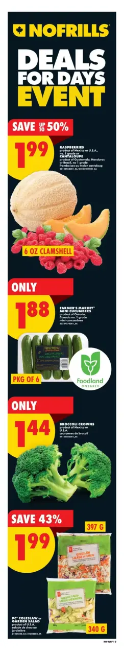 Ofertas de No Frills Canadá de 29 abril a 13 mayo 2026 OFERTAS PARA EVENTOS DE DÍAS - No Frills - Canadá - 29 abril 2026 – 13 mayo 2026 - Página 1