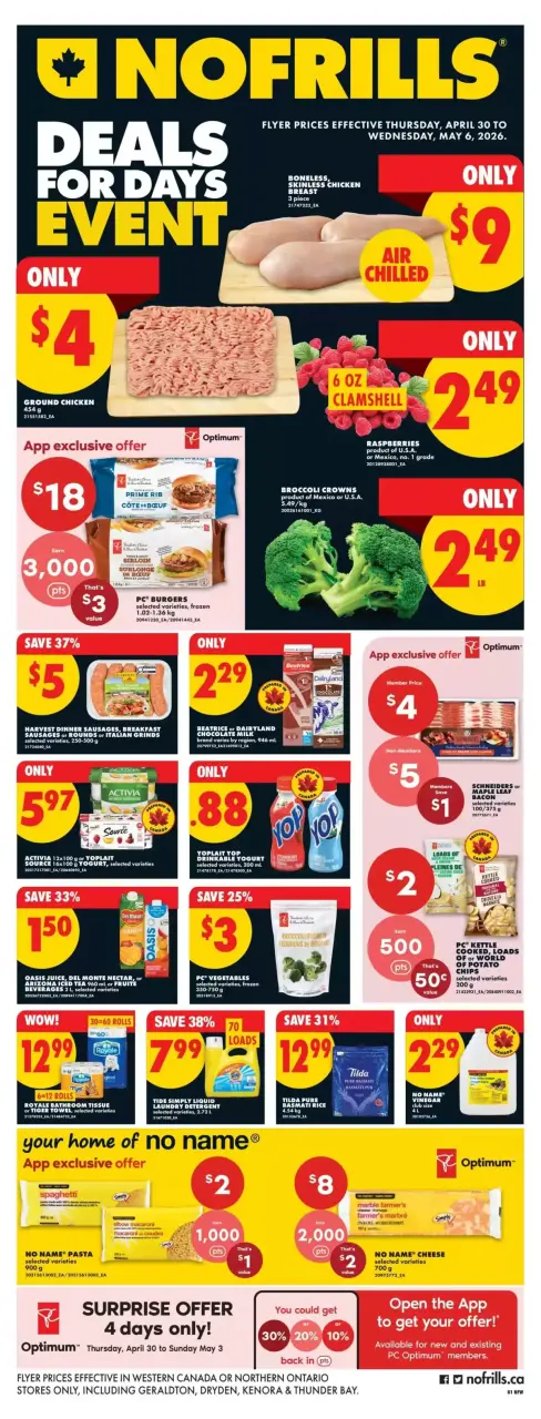 Ofertas de No Frills Canadá de 30 abril a 6 mayo 2026 mejores ofertas - No Frills - Canadá - 30 abril 2026 – 6 mayo 2026 - Página 1