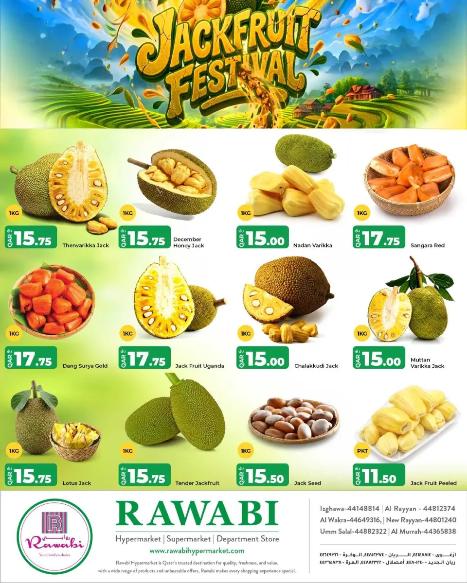 Offres Marchés de Rawabi Qatar de 14 à 15 mai 2026 Festival du jacquier - Marchés de Rawabi - Qatar - 14 mai 2026 – 15 mai 2026 - Page 2