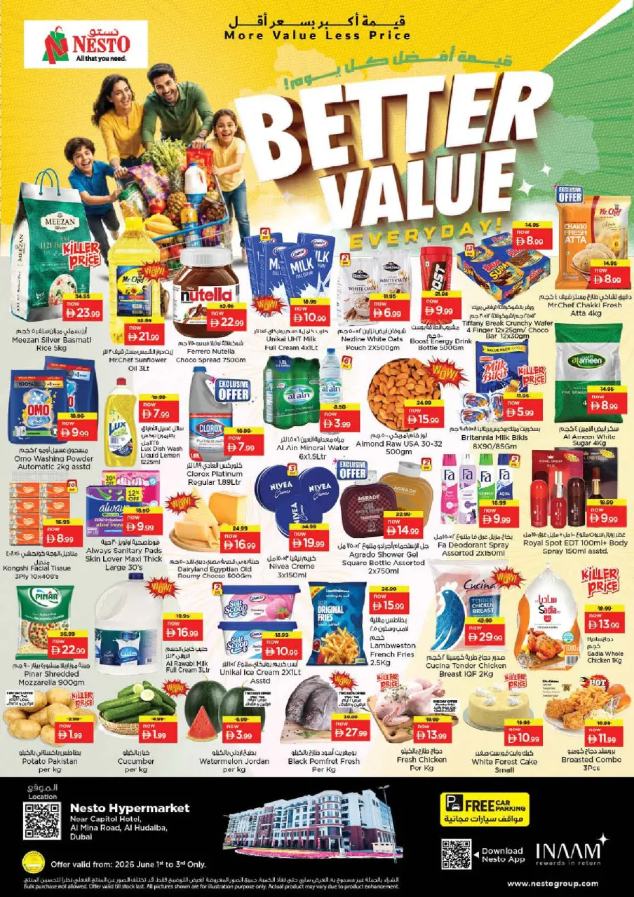 Nesto offers in Al Mina Road from 1 to 3 June 2026 Bette value - Nesto - UAE - 1 June 2026 – 3 June 2026 - Page 1