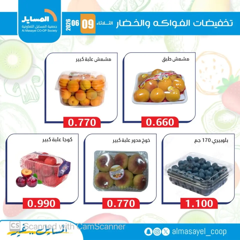 عروض جمعية المسايل التعاونية الثلاثاء ٩ يونيو ٢٠٢٦ عروض الخضار والفواكه - صفحة 5
