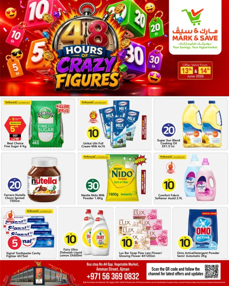 Mark & Save offers in Ajman from 13 to 14 June 2026 Crazy Numbers Offers - Mark & Save - UAE - 13 June 2026 – 14 June 2026 - Page 1