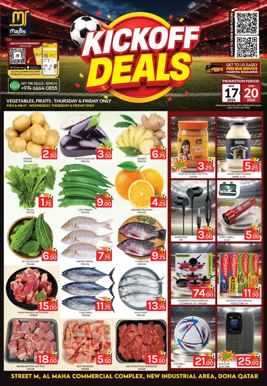 Majlis Shopping Centre Qatar offers from 17 to 20 June 2026 Kickoff Deals - Majlis Shopping Centre - Qatar - 17 June 2026 – 20 June 2026 - Page 1