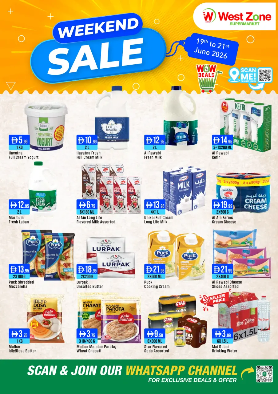 West Zone supermarket UAE offers from 19 to 21 June 2026 Weekend Deals - West Zone supermarket - UAE - 19 June 2026 – 21 June 2026 - Page 1