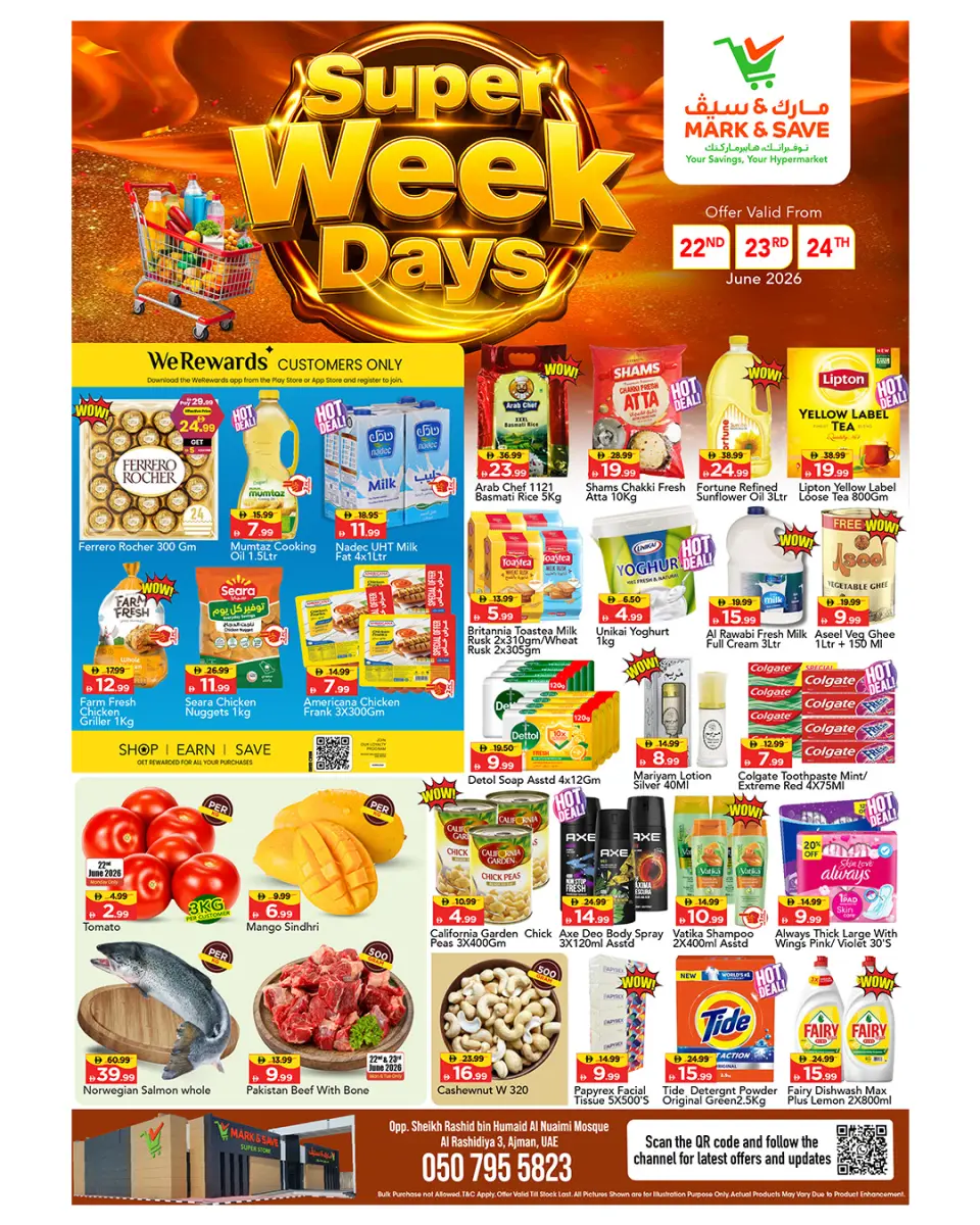 Mark & Save offers in Al Rashidiya from 22 to 24 June 2026 Featured Weekdays - Mark & Save - UAE - 22 June 2026 – 24 June 2026 - Page 1