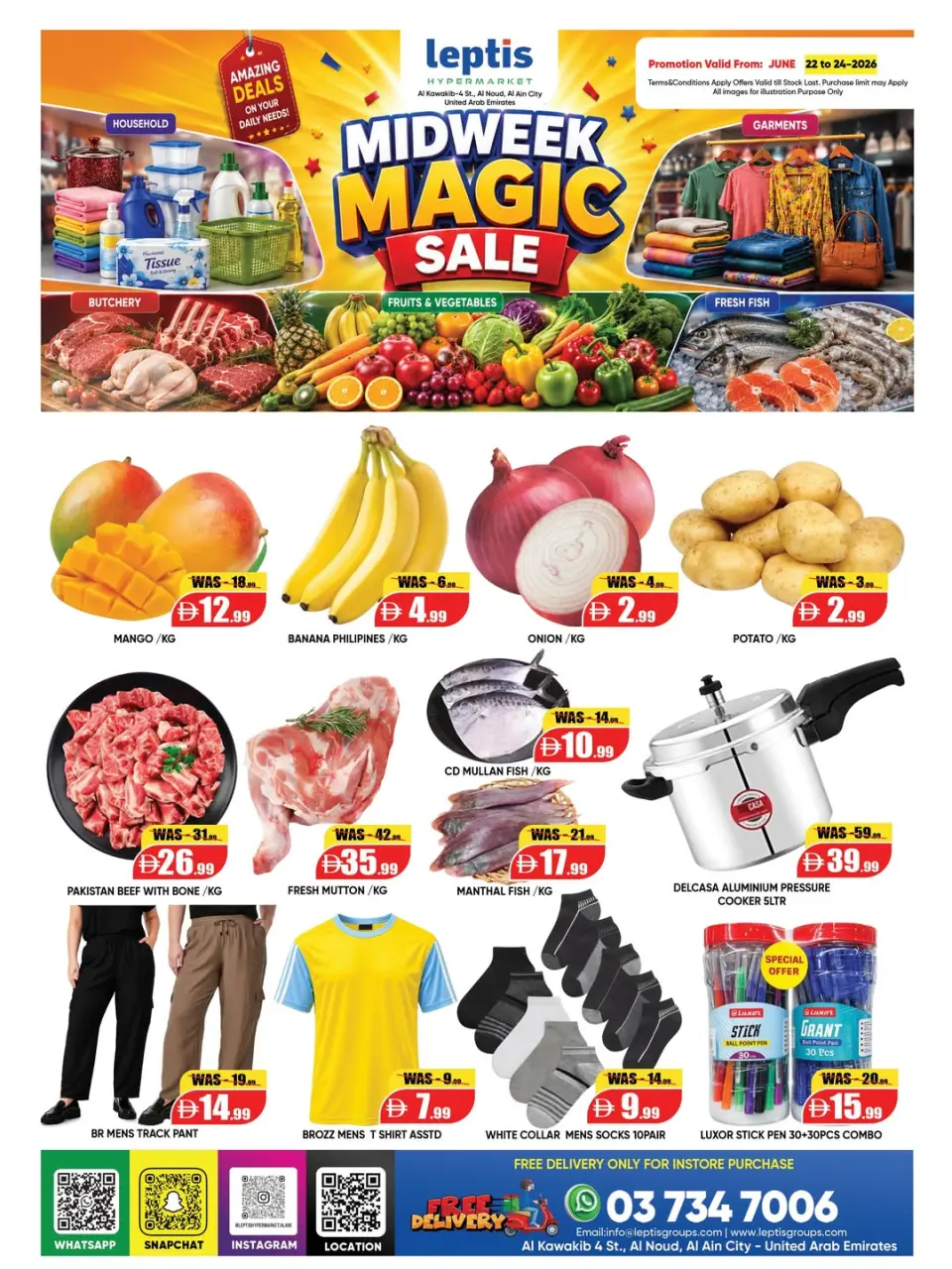Offres Hypermarché Leptis Al Ain de 22 à 24 juin 2026 Offres en milieu de semaine - Hypermarché Leptis - Émirats arabes unis - 22 juin 2026 – 24 juin 2026 - Page 2