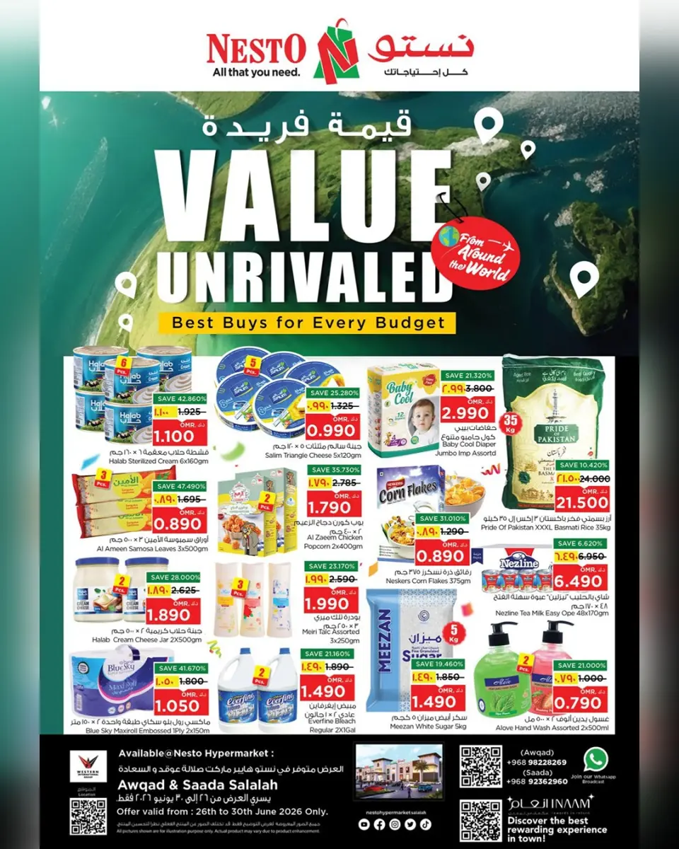 Ofertas de Nesto Salalah de 26 a 30 junio 2026 Ofertas de valor únicas - Nesto - Oman - 26 junio 2026 – 30 junio 2026 - Página 1