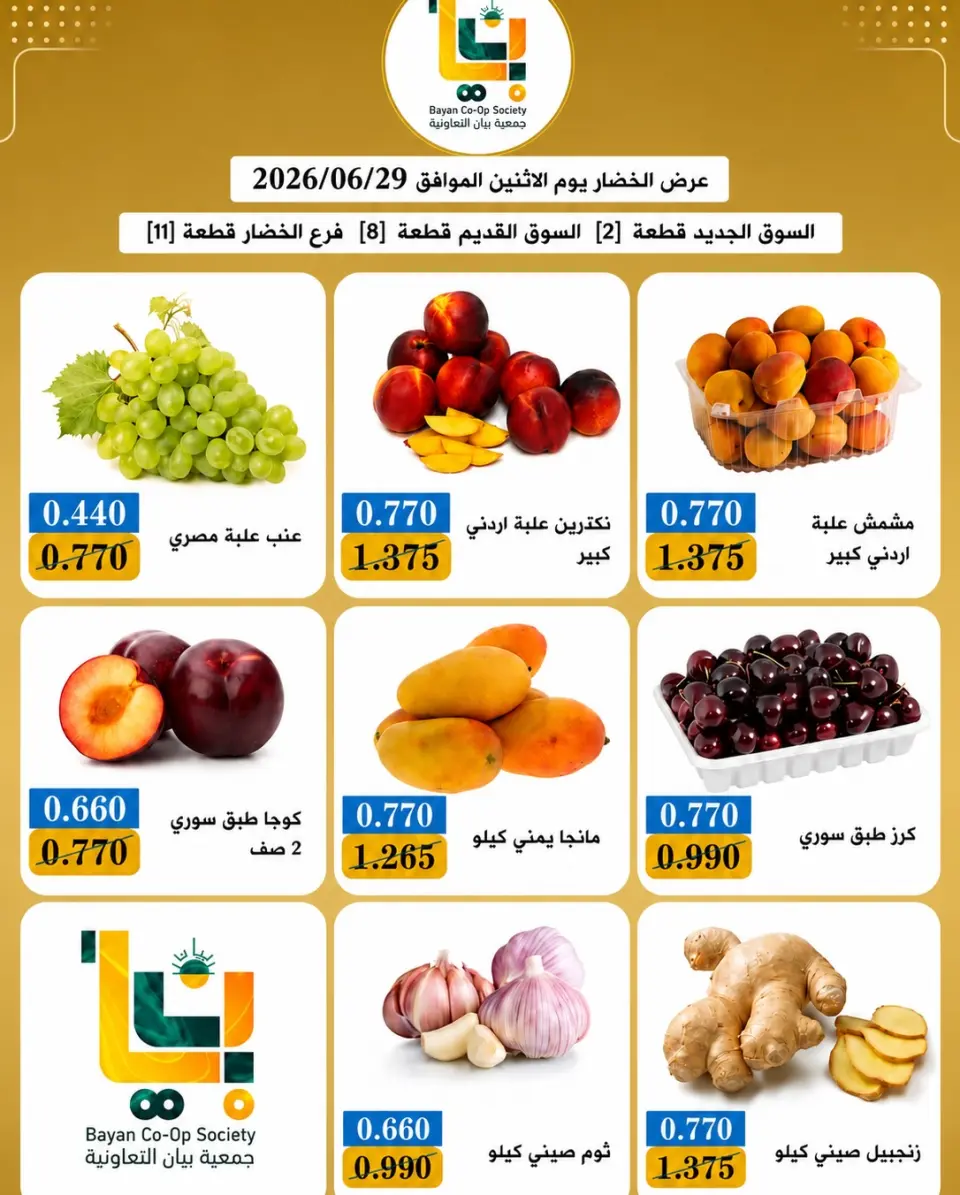 عروض جمعية بيان التعاونية الكويت الاثنين ٢٩ يونيو ٢٠٢٦ عروض الخضار والفاكهة - صفحة 4