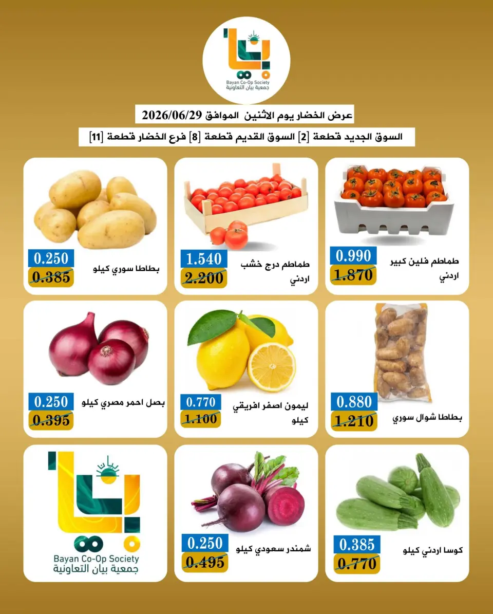 عروض جمعية بيان التعاونية الكويت الاثنين ٢٩ يونيو ٢٠٢٦ عروض الخضار والفاكهة - صفحة 2