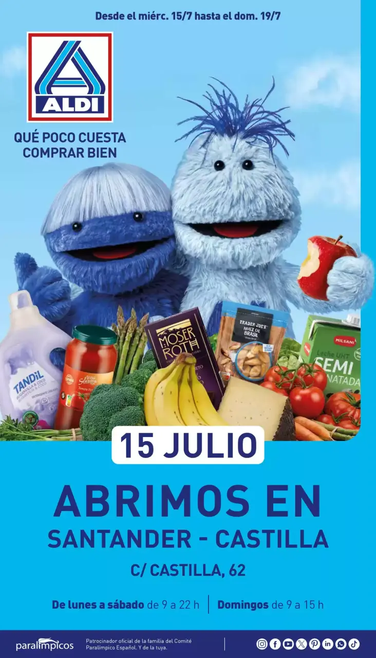 ALDI Spain offers from 15 to 19 July 2026 We’re Open - ALDI - Spain - 15 July 2026 – 19 July 2026 - Page 1