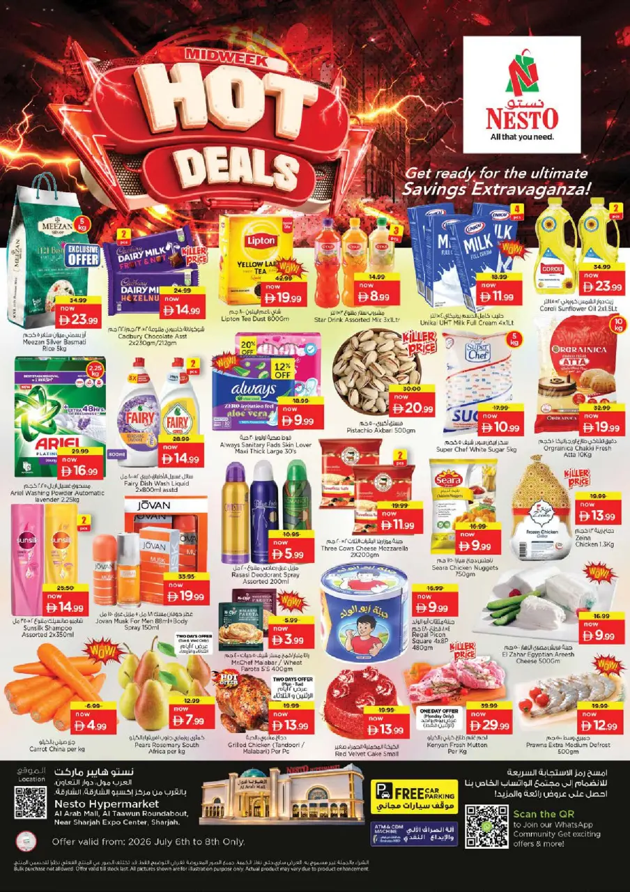 Ofertas de Nesto Al Arab Mall de 6 a 8 julio 2026 Ofertas Candentes - Nesto - Emiratos Árabes Unidos - 6 julio 2026 – 8 julio 2026 - Página 1