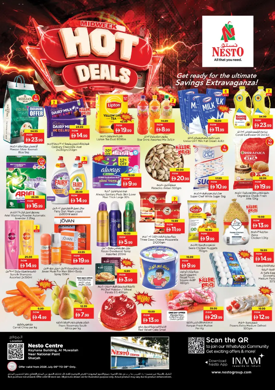 Nesto offers in Muwaileh from 6 to 8 July 2026 Hot Deals - Nesto - UAE - 6 July 2026 – 8 July 2026 - Page 1