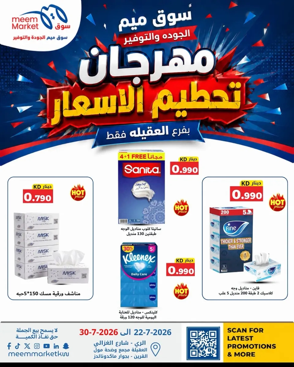 Meem Market offers in Alaqylh from 22 to 30 July 2026 Price-Smashing Festival - Page 13