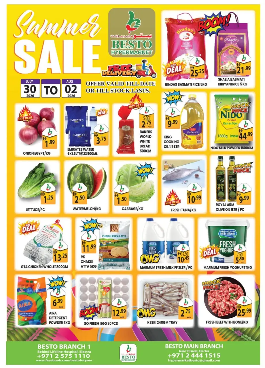 Besto offers in Abu Dhabi from 30 July to 2 August 2026 Summer Deals - Besto - UAE - 30 July 2026 – 2 August 2026 - Page 1