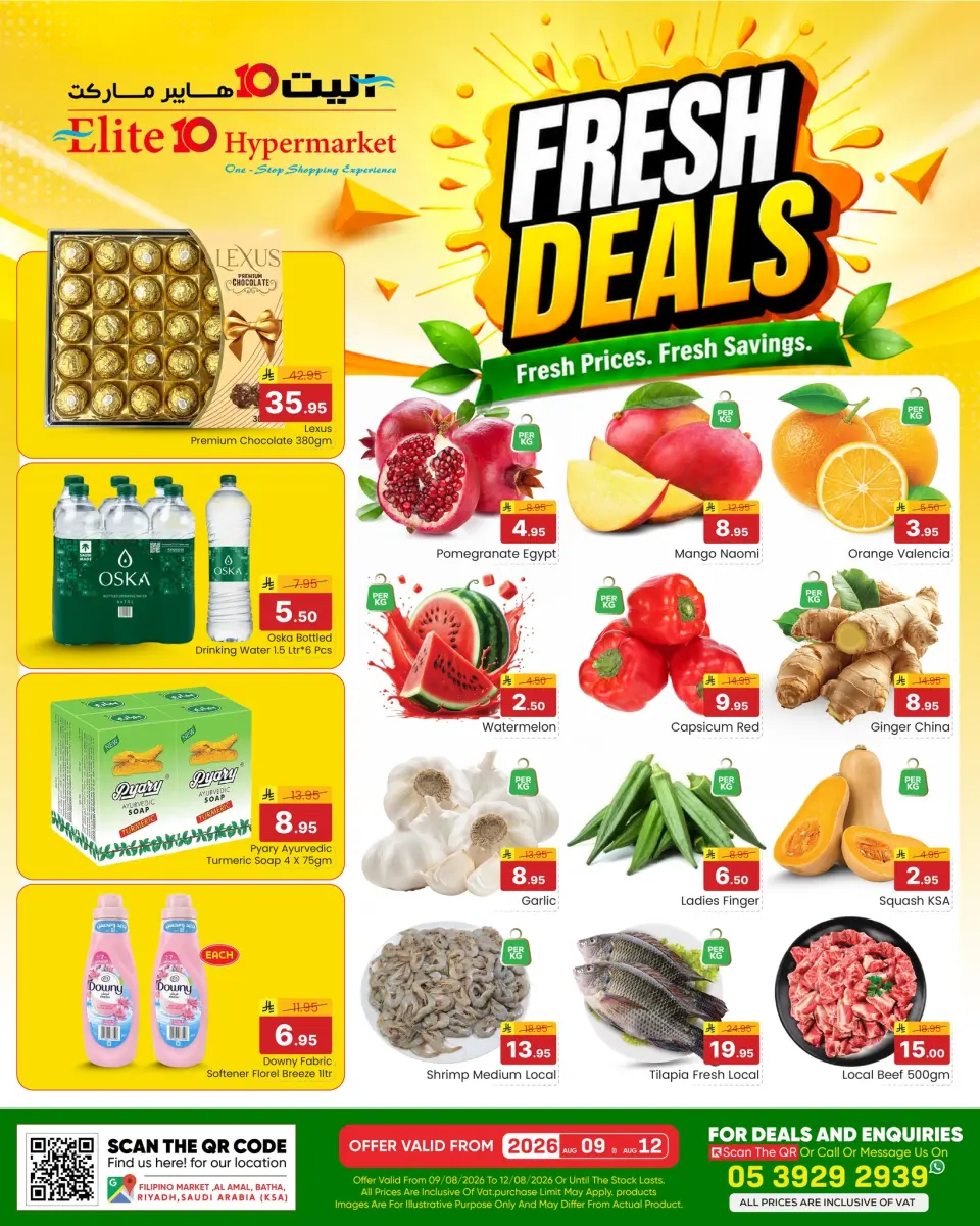 Elite10 Hypermarket offers in Riyadh from 24 to 27 Safar 1448 AH (9 – 12 August 2026) Fresh Deals - Elite10 Hypermarket - Saudi Arabia - 9 August 2026 – 12 August 2026 - Page 1