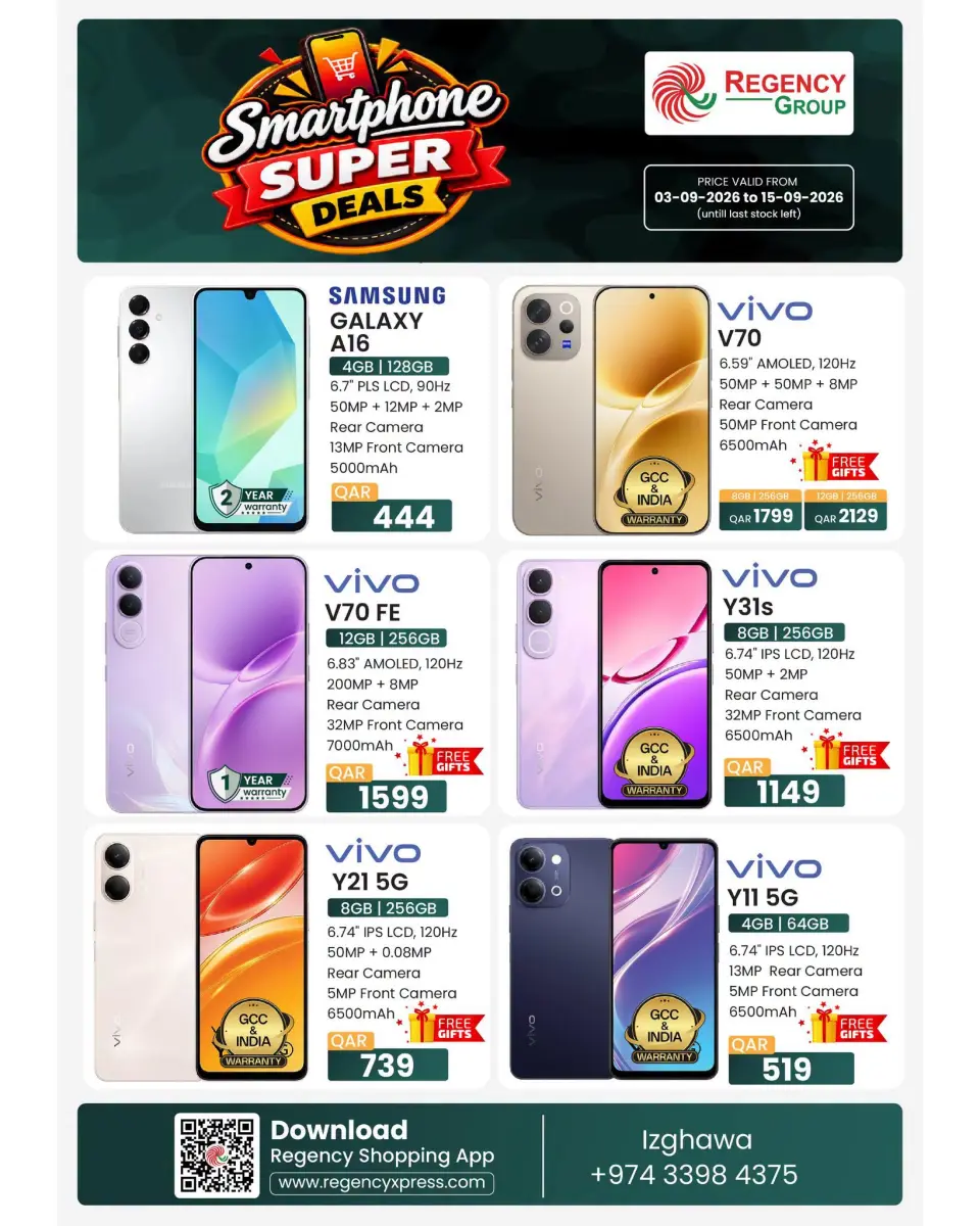Regency Shopping Complex Qatar offers from 3 to 15 September 2026 smartphone Deals - Page 7