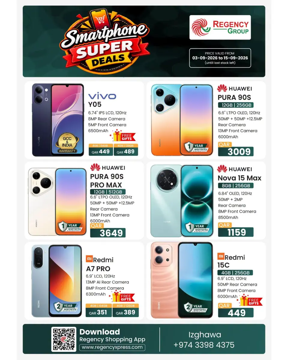 Regency Shopping Complex Qatar offers from 3 to 15 September 2026 smartphone Deals - Page 8