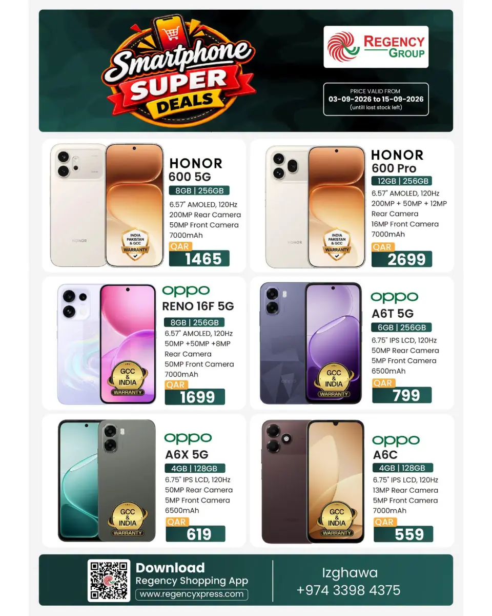 Regency Shopping Complex Qatar offers from 3 to 15 September 2026 smartphone Deals - Page 6