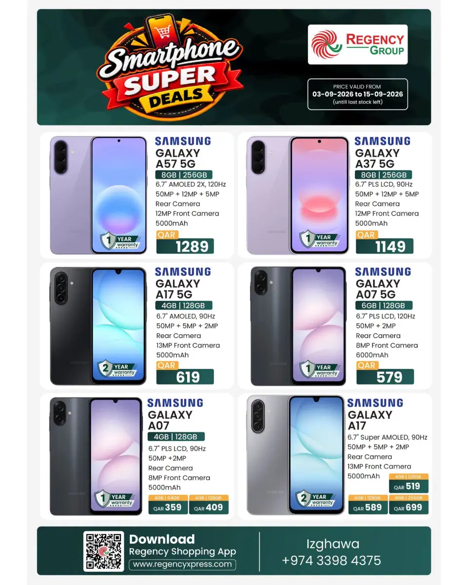 Regency Shopping Complex Qatar offers from 3 to 15 September 2026 smartphone Deals - Page 2