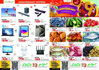 Page 1 in 9th Anniversary Booklet at Barari Outlet Mall at lulu UAE