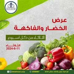 Page 1 in Vegetable and fruit offers at Dahiat Fahd Ahmed co-op Kuwait