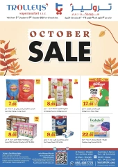 Page 1 in October Sale at Trolleys supermarket UAE