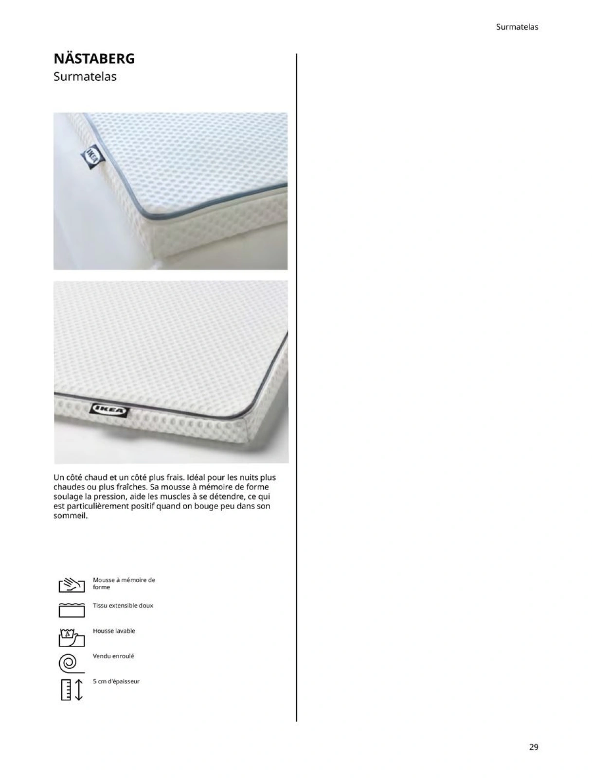 Page 29 in Mattresses, box springs, duvets, pillows, mattress protectors and mattress protectors at IKEA France