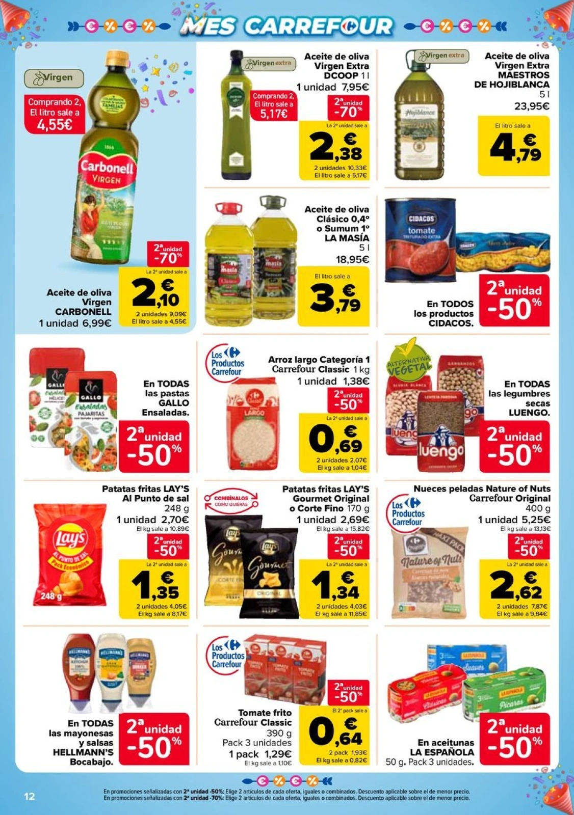 Página 12 en 50% QUE VUELVE + 2ªUD. AL -50% en Carrefour España