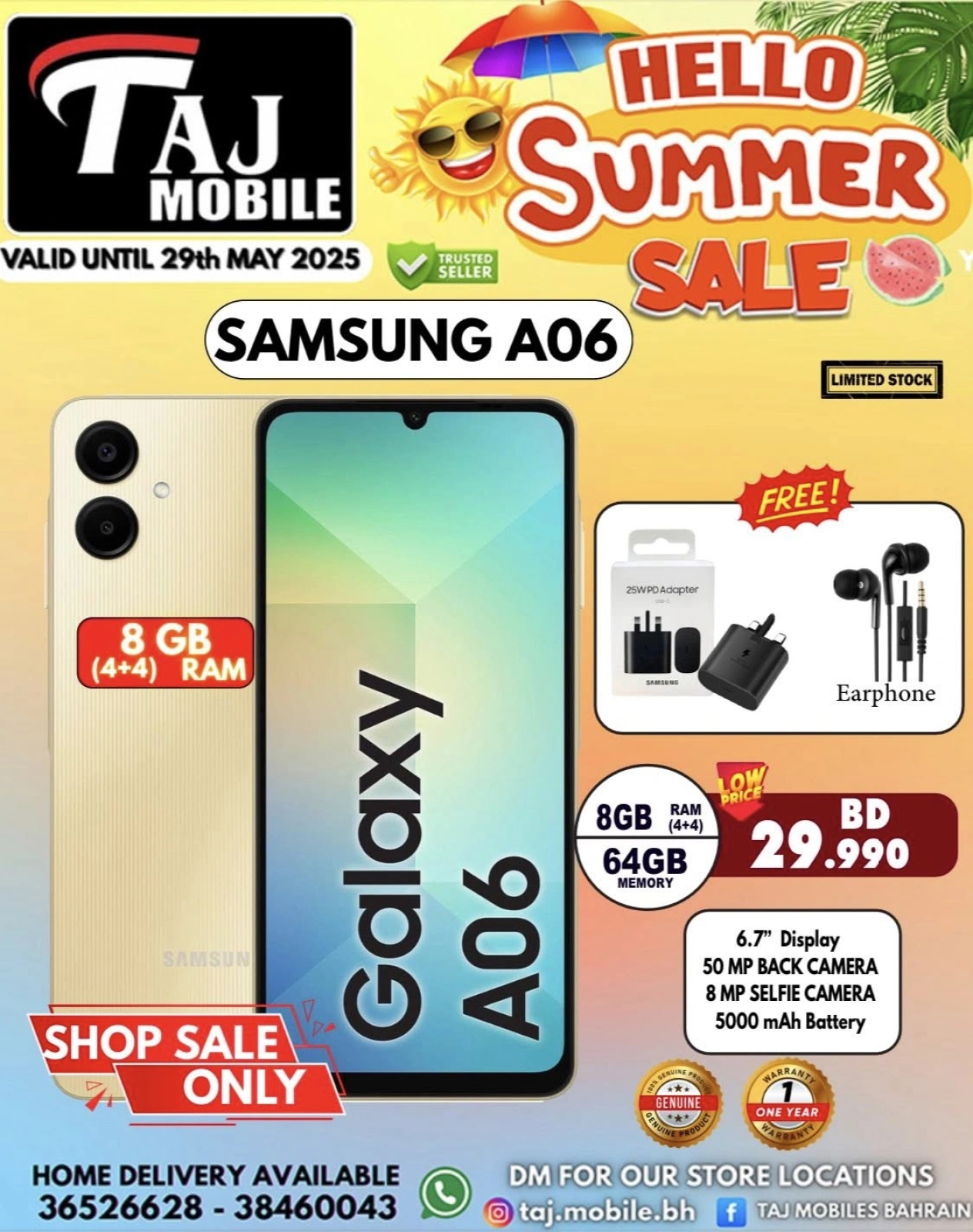 Page 1 in Hello summer offers at Taj Mobiles Bahrain