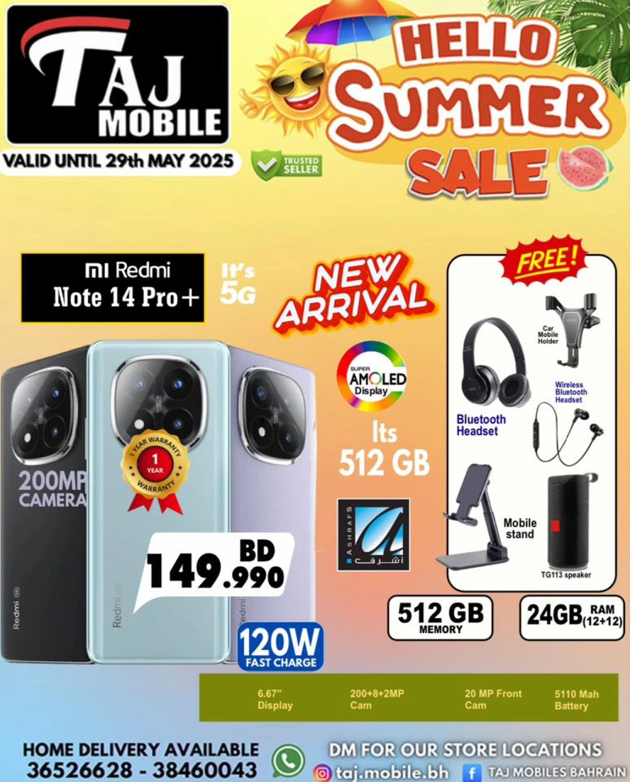 Page 29 in Hello summer offers at Taj Mobiles Bahrain