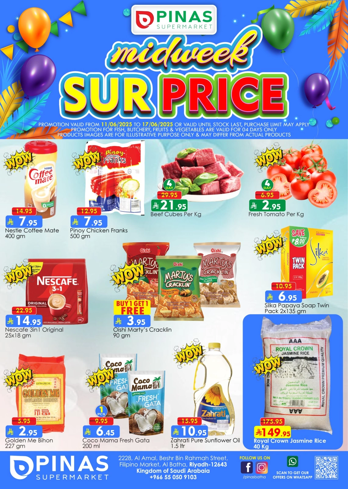Page 1 dans Offres en milieu de semaine chez Supermarché Pinas Arabie Saoudite