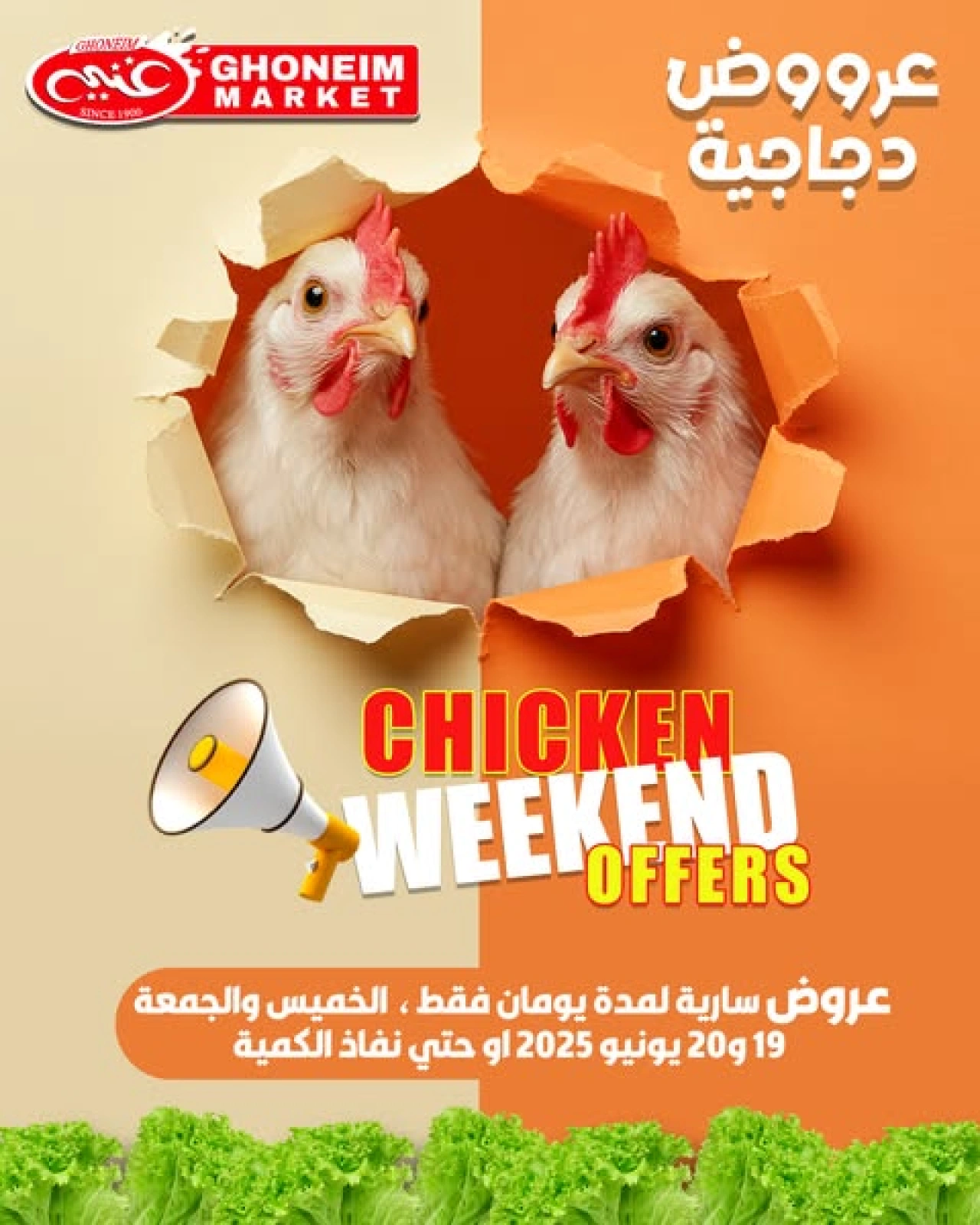 Page 1 in Chicken offers at Ghonem market Egypt