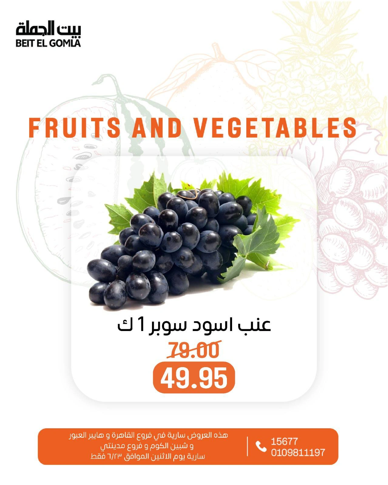 Page 8 in Offers of vegetables and fruits at Gomla House Egypt