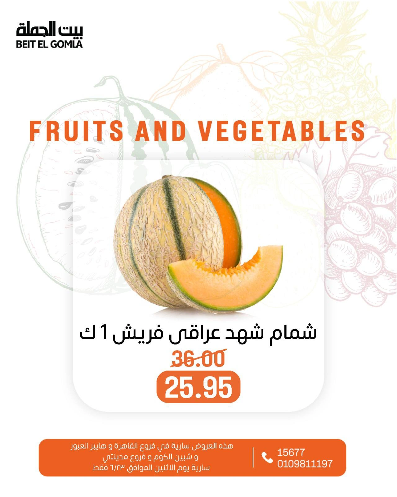 Page 10 in Offers of vegetables and fruits at Gomla House Egypt