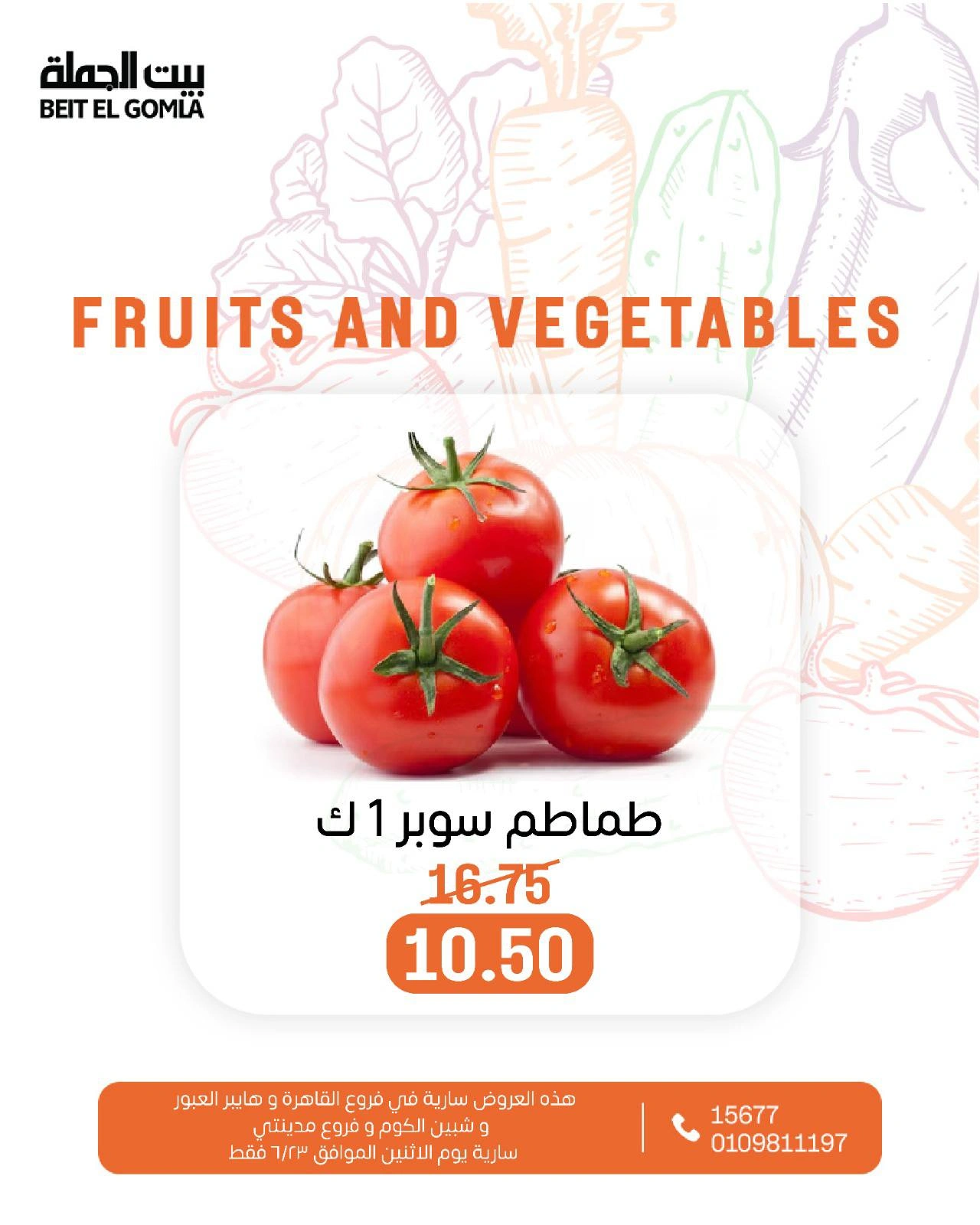 Page 17 in Offers of vegetables and fruits at Gomla House Egypt
