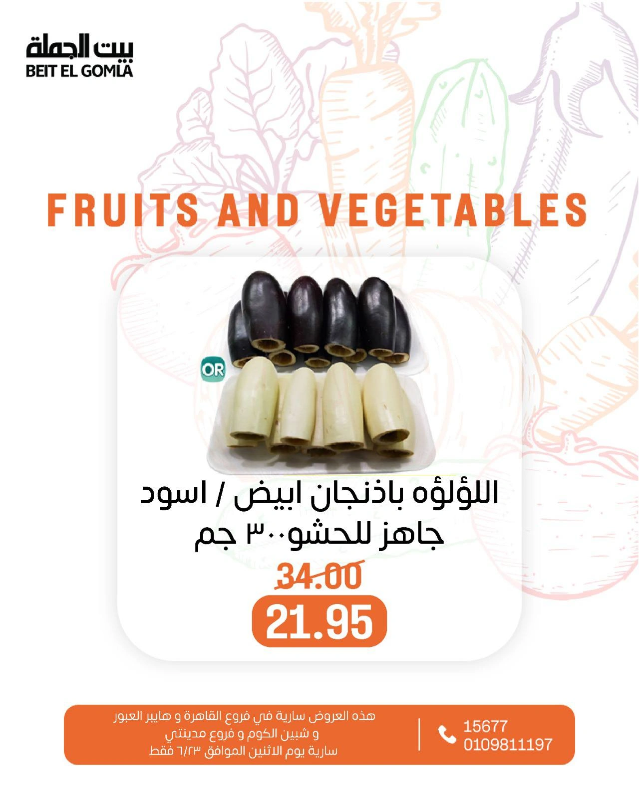 Page 13 in Offers of vegetables and fruits at Gomla House Egypt