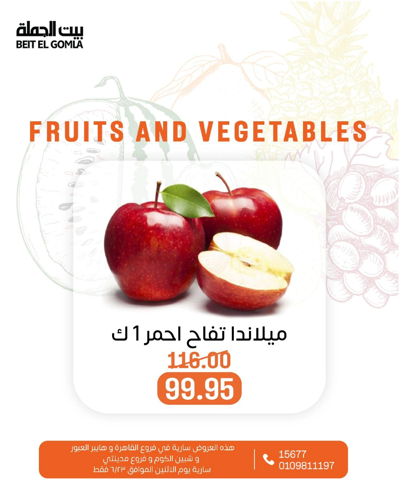 Page 6 in Offers of vegetables and fruits at Gomla House Egypt
